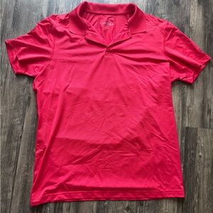 Maide Performance Polo Men’s Large Red Athletic Stretch Golf Shirt